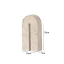 DecorBites™ Archway Shape Travertine Sculpture Figurine Statue for Home Decor