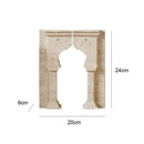 DecorBites™ Archway Shape Travertine Sculpture Figurine Statue for Home Decor