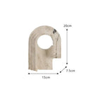 DecorBites™ Archway Shape Travertine Sculpture Figurine Statue for Home Decor