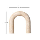 DecorBites™ Archway Shape Travertine Sculpture Figurine Statue for Home Decor