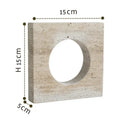 DecorBites™ Archway Shape Travertine Sculpture Figurine Statue for Home Decor