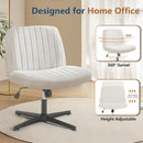 DecorBites™ Armless Wide Desk Chair - Modern Office Chair with Cross-Legged Design