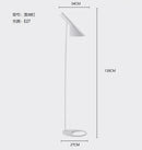 DecorBites™ Arne Jacobsen Corner Floor Lamp Black White LED Modern Living Room Decor