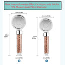 DecorBites™ Aroma Shower Head: Vitamin Lemon Lavender Rose Scent High Pressure Water Filtration
