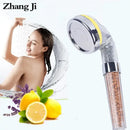DecorBites™ Aroma Shower Head: Vitamin Lemon Lavender Rose Scent High Pressure Water Filtration