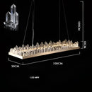 DecorBites™ Arrow Crystal LED Chandelier: Modern Living Room Dining Table Bedroom Home Light