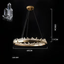 DecorBites™ Arrow Crystal LED Chandelier: Modern Living Room Dining Table Bedroom Home Light