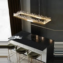DecorBites™ Arrow Crystal LED Chandelier: Modern Living Room Dining Table Bedroom Home Light