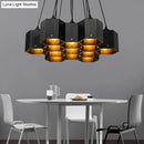 DecorBites™ Art Deco Black Metal Honeycomb Island Ceiling Light for Dining Room