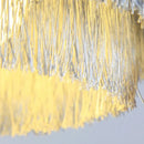 DecorBites™ Art Deco Cotton Thread Tiered Chandelier in Black Gold Finishing