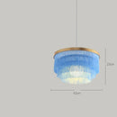 DecorBites™ Art Deco Cotton Thread Tiered Chandelier in Black Gold Finishing