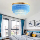 DecorBites™ Art Deco Cotton Thread Tiered Chandelier in Black Gold Finishing
