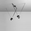 Art deco orange lustre cross belt pendant light – living room