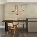 Art deco orange lustre cross belt pendant light – living room