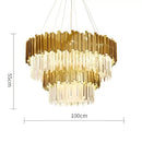 DecorBites™ Art Deco Crystal LED Chandelier - 4 Tier Gold Silver Designer Lighting
