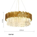 DecorBites™ Art Deco Crystal LED Chandelier - 4 Tier Gold Silver Designer Lighting