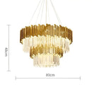 DecorBites™ Art Deco Crystal LED Chandelier - 4 Tier Gold Silver Designer Lighting