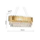 DecorBites™ Art Deco Crystal LED Chandelier - 4 Tier Gold Silver Designer Lighting