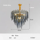 DecorBites™ Art Deco Glass Iron LED Chandelier for Dinning Room