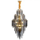 DecorBites™ Art Deco Glass Iron LED Chandelier for Dinning Room