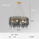 DecorBites™ Art Deco Glass Iron LED Chandelier for Dinning Room