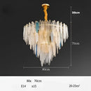 DecorBites™ Art Deco Glass Iron LED Chandelier for Dinning Room