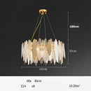 DecorBites™ Art Deco Glass Iron LED Chandelier for Dinning Room