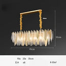 DecorBites™ Art Deco Glass Iron LED Chandelier for Dinning Room