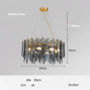 DecorBites™ Art Deco Glass Iron LED Chandelier for Dinning Room