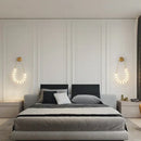 DecorBites™ Art Deco Glass LED Wall Sconce Black Gold Bedroom Corridor Lighting