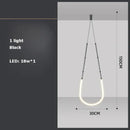 Modern art deco gold & black led pendant light dining room