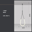 Modern art deco gold & black led pendant light dining room