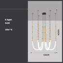 Modern art deco gold & black led pendant light dining room