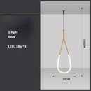 Modern art deco gold & black led pendant light dining room