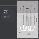 Modern art deco gold & black led pendant light dining room