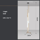 Modern art deco gold & black led pendant light dining room