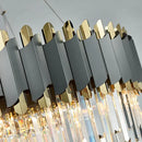 DecorBites™ Art Deco Golden Black Crystal Pendant Lights for Dinning Room