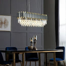 DecorBites™ Art Deco Golden Black Crystal Pendant Lights for Dinning Room