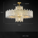 DecorBites™ Art Deco Golden Copper Glass Chandelier LED Lighting Fixture