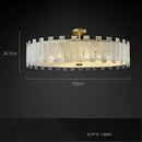 DecorBites™ Art Deco Golden Copper Glass Chandelier LED Lighting Fixture