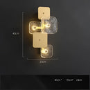 DecorBites™ Art Deco Golden Copper Glass Chandelier LED Lighting Fixture