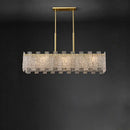 DecorBites™ Art Deco Golden Copper Glass Chandelier LED Lighting Fixture
