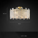 DecorBites™ Art Deco Golden Copper Glass Chandelier LED Lighting Fixture