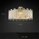 DecorBites™ Art Deco Golden Copper Glass Chandelier LED Lighting Fixture