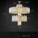 DecorBites™ Art Deco Golden Copper Glass Chandelier LED Lighting Fixture
