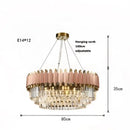 Decorbites art deco gray & gold crystal chandelier foyer light