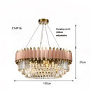 Decorbites art deco gray & gold crystal chandelier foyer light
