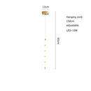 DecorBites™ Art Deco LED Glass Pingpong Pendant Light in Gold Chrome Black.
