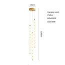 DecorBites™ Art Deco LED Glass Pingpong Pendant Light in Gold Chrome Black.