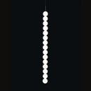 DecorBites™ Art Deco LED Glass Pingpong Pendant Light in Gold Chrome Black.
